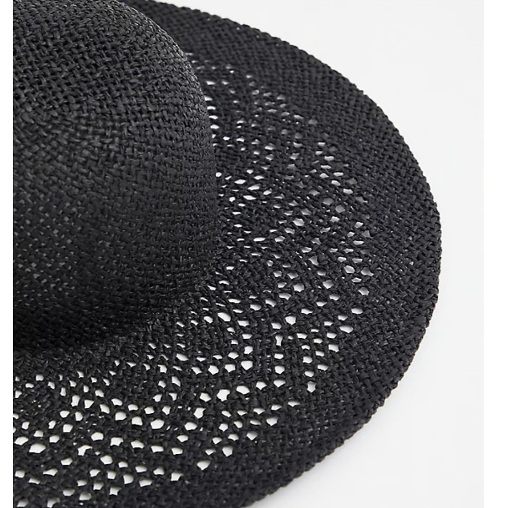 🆕 TORRID BLACK OPEN WEAVE FLOPPY HAT
